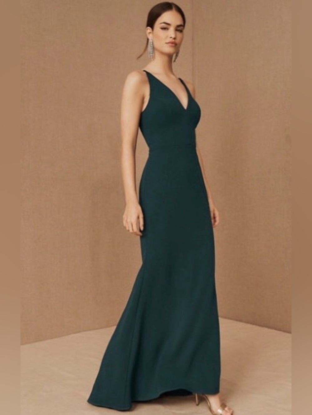 BHLDN Anthropologie Jones Gown - Emerald Green - Altered Sz 6 (Tag 8)